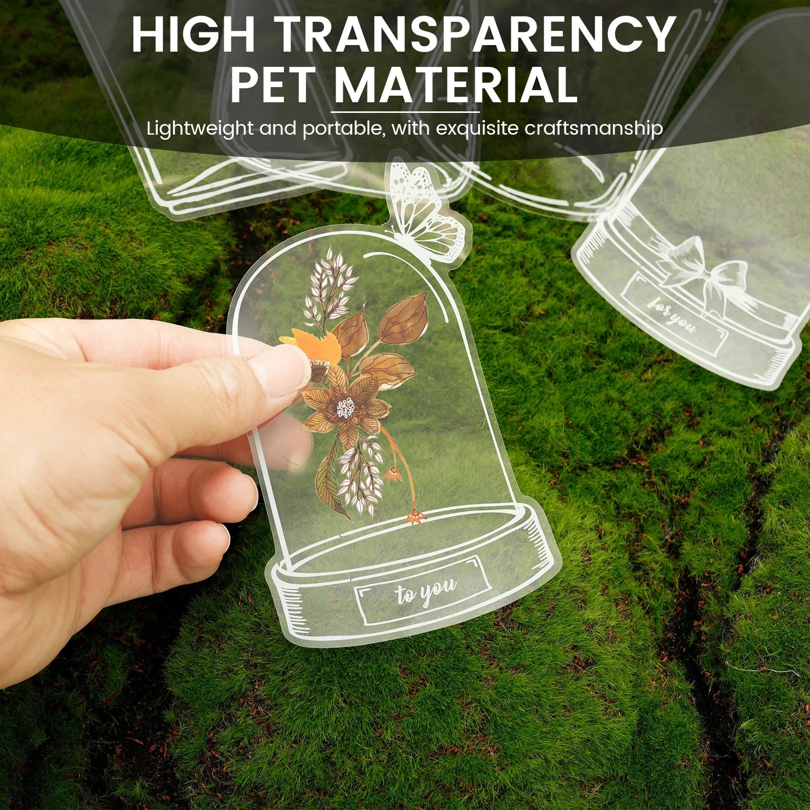 FloralWings™ | Transparente, handgefertigte Lesezeichen für einen zarten, von der Natur inspirierten Touch