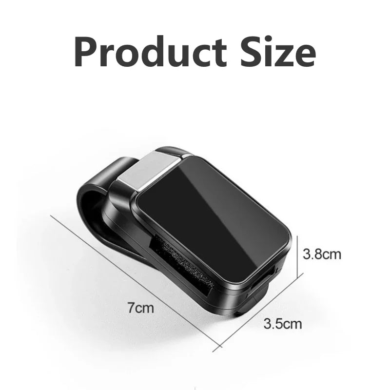 VisorClip™ | Sichern Sie Brille und Karten mit einer Legierungsschnalle für eine aufgeräumte Fahrt