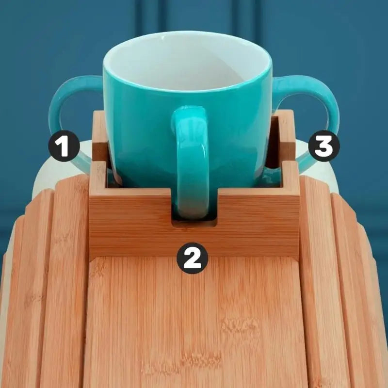 Bambora™ | Bambus-Armlehnen-Organizer mit Getränkehalter