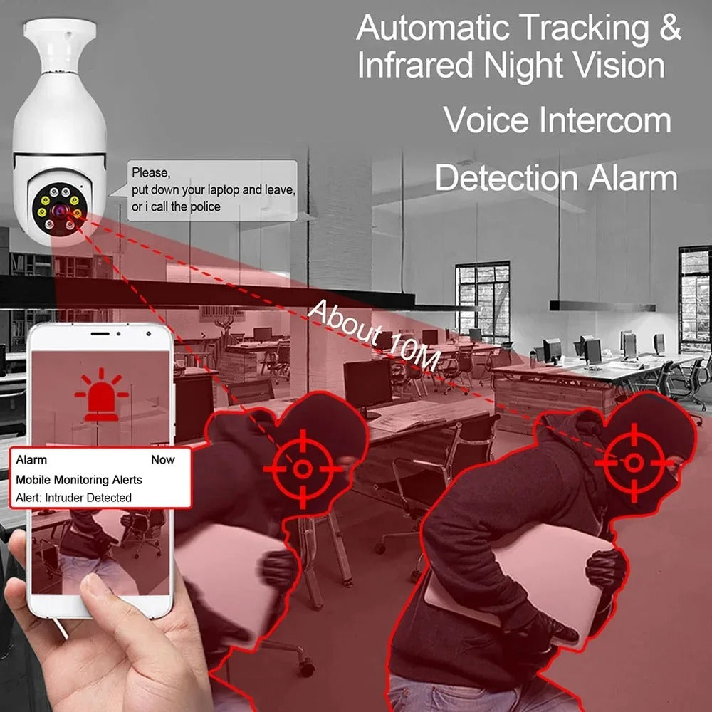 SecureVision™ - Drahtlose 360°-Nachtsicht-Sicherheitskamera (50% Rabatt)