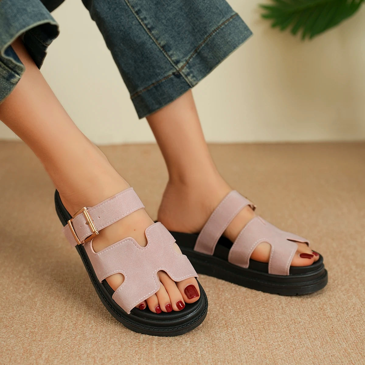 Solvanna™ - Damen Mode Plattform Strand Hausschuhe