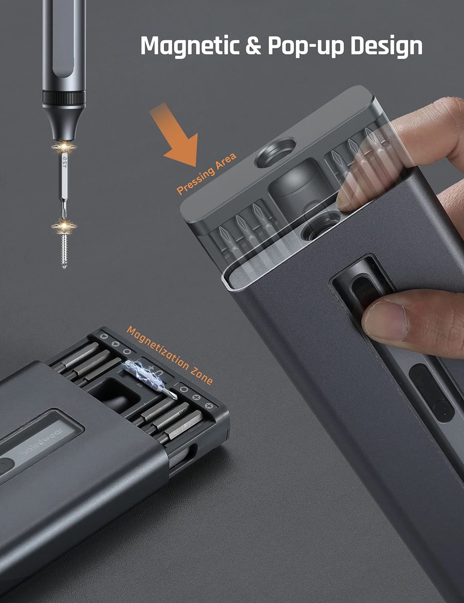 BitForge™ | 48 magnetische Bits und LED-Licht für nahtlose Reparaturen zu jeder Zeit