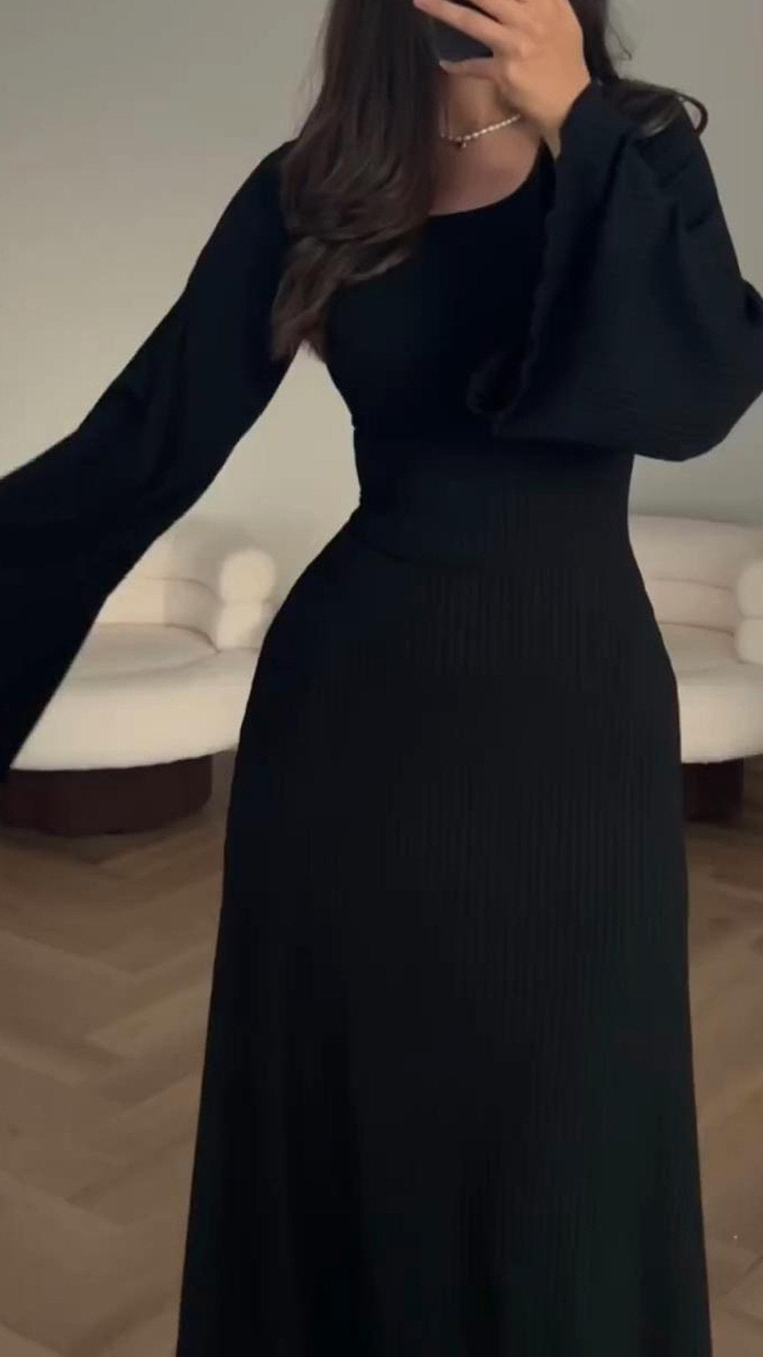 Veerle™ - Langärmeliges, Geteiltes, Lockeres Freizeitkleid (50% Rabatt)