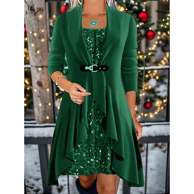 Flora™ - Lässiges langärmeliges Kleid mit Rundhalsausschnitt (50% RABATT)