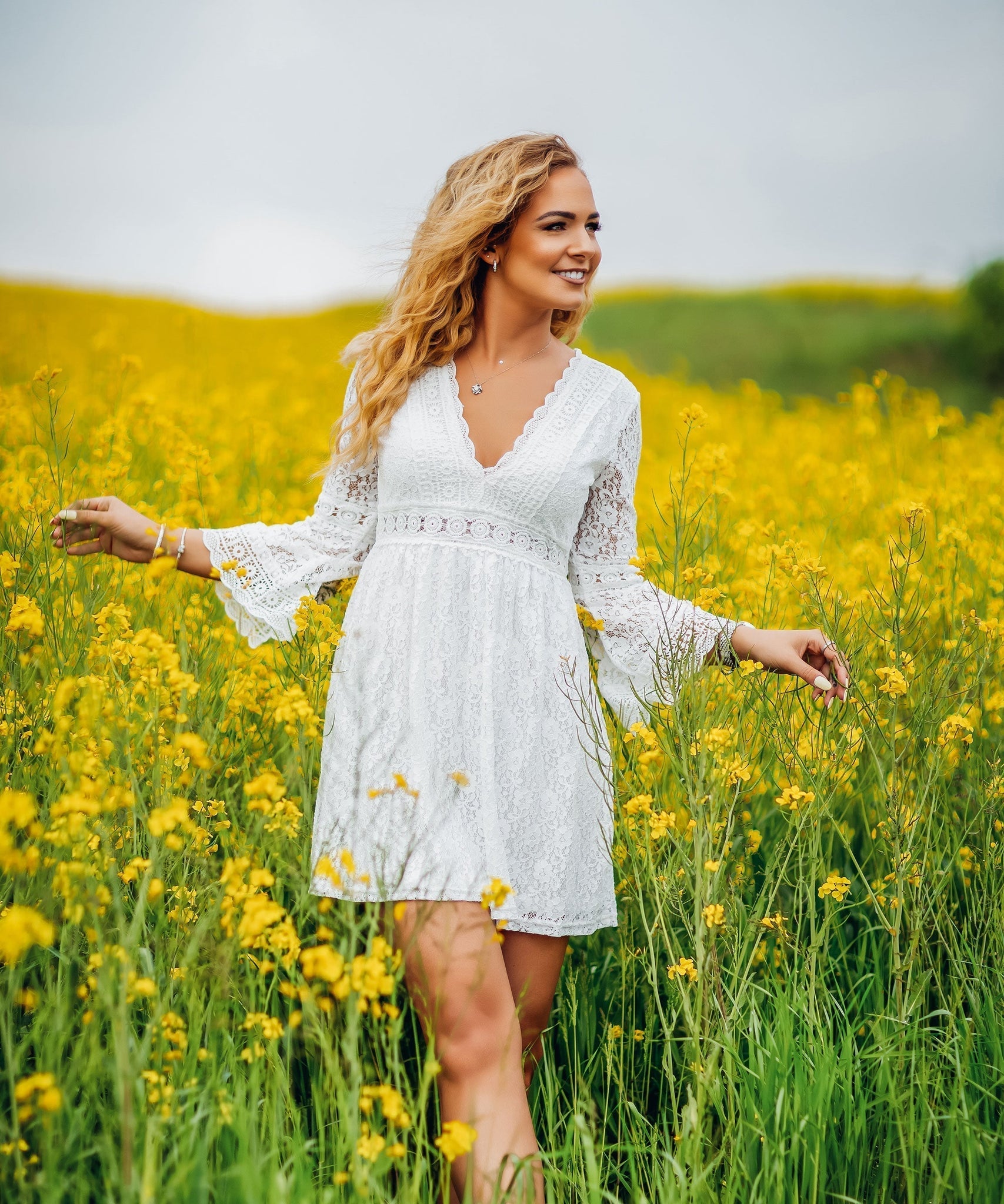 Kleid Caroline Weiß