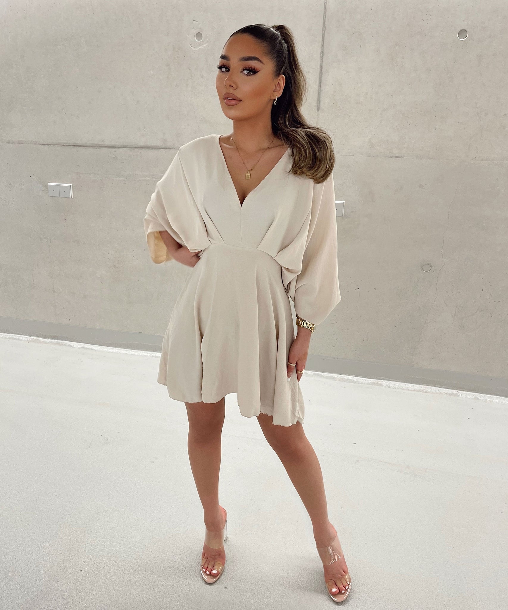 Kleid Cecil Beige