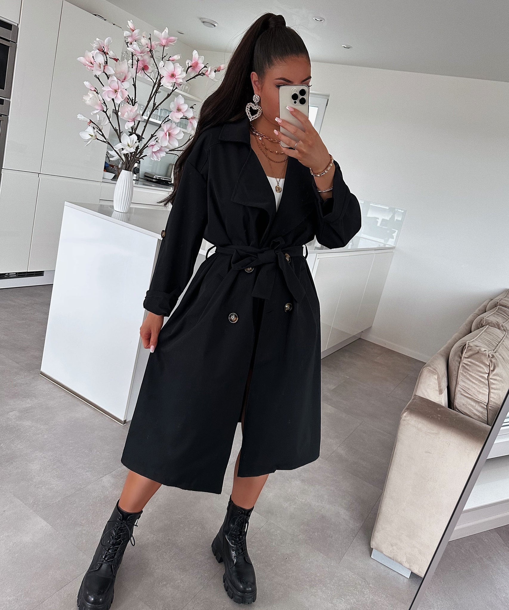 Trenchcoat Marisol Schwarz