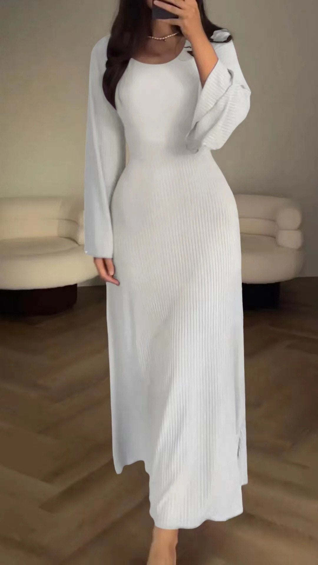 Veerle™ - Langärmeliges, Geteiltes, Lockeres Freizeitkleid (50% Rabatt)