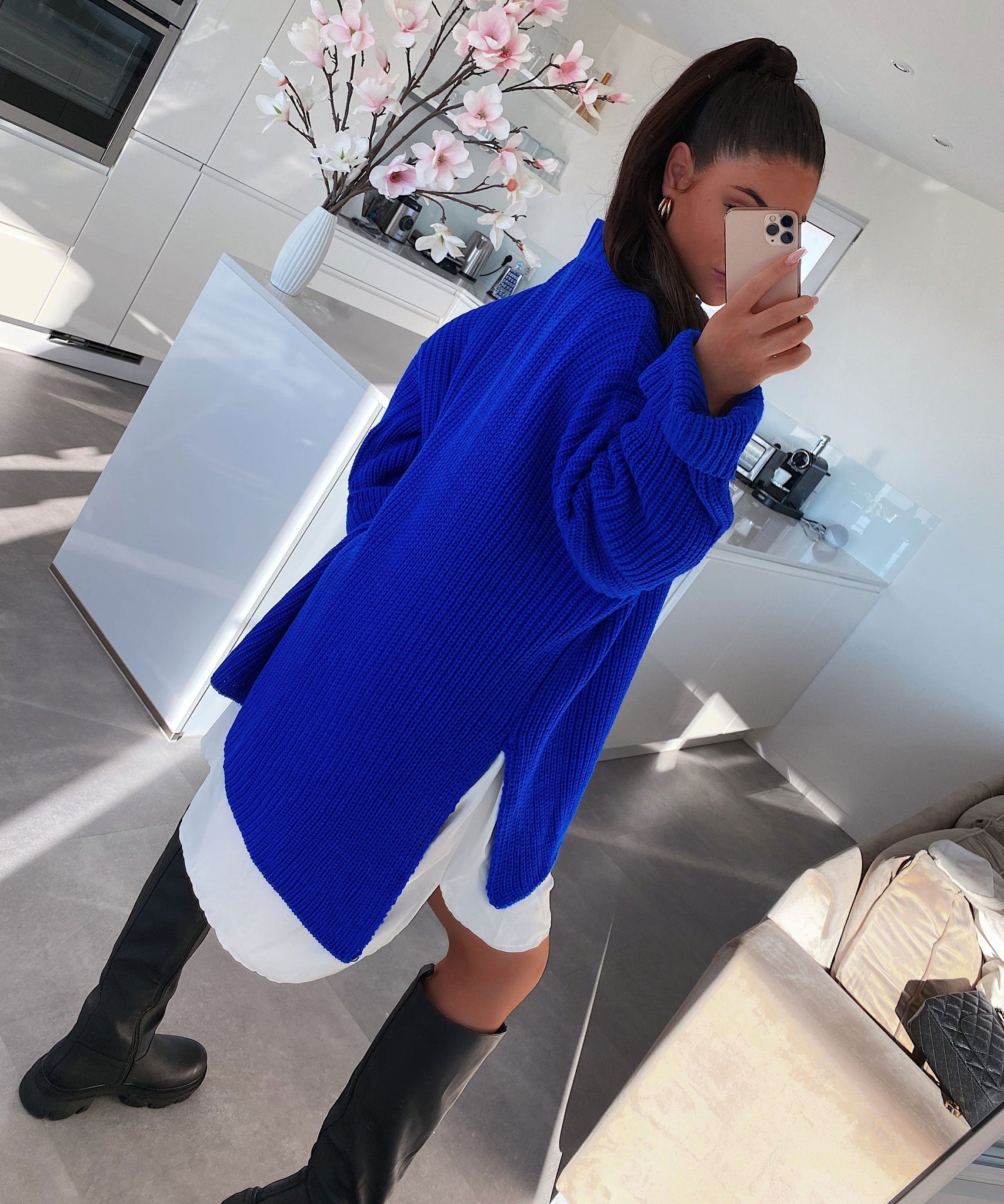 Oversize Pullover Elsa Royalblau