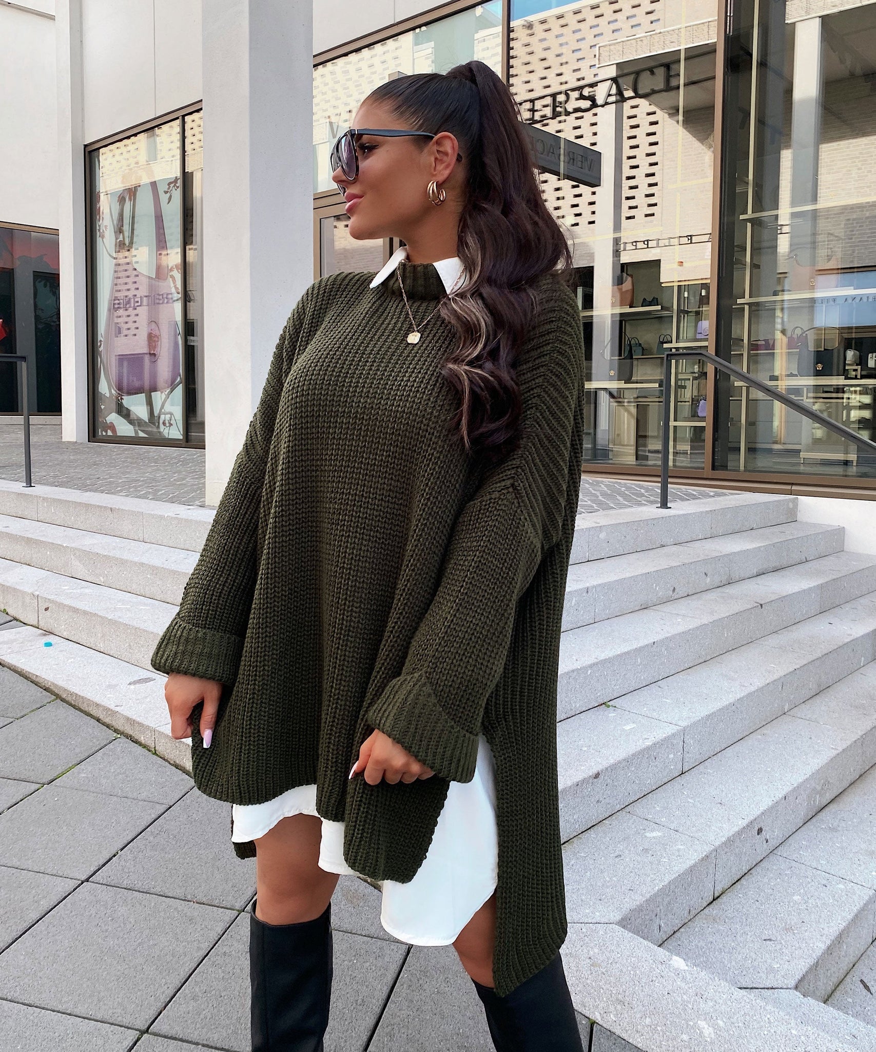 Oversize Pullover Elsa Khaki