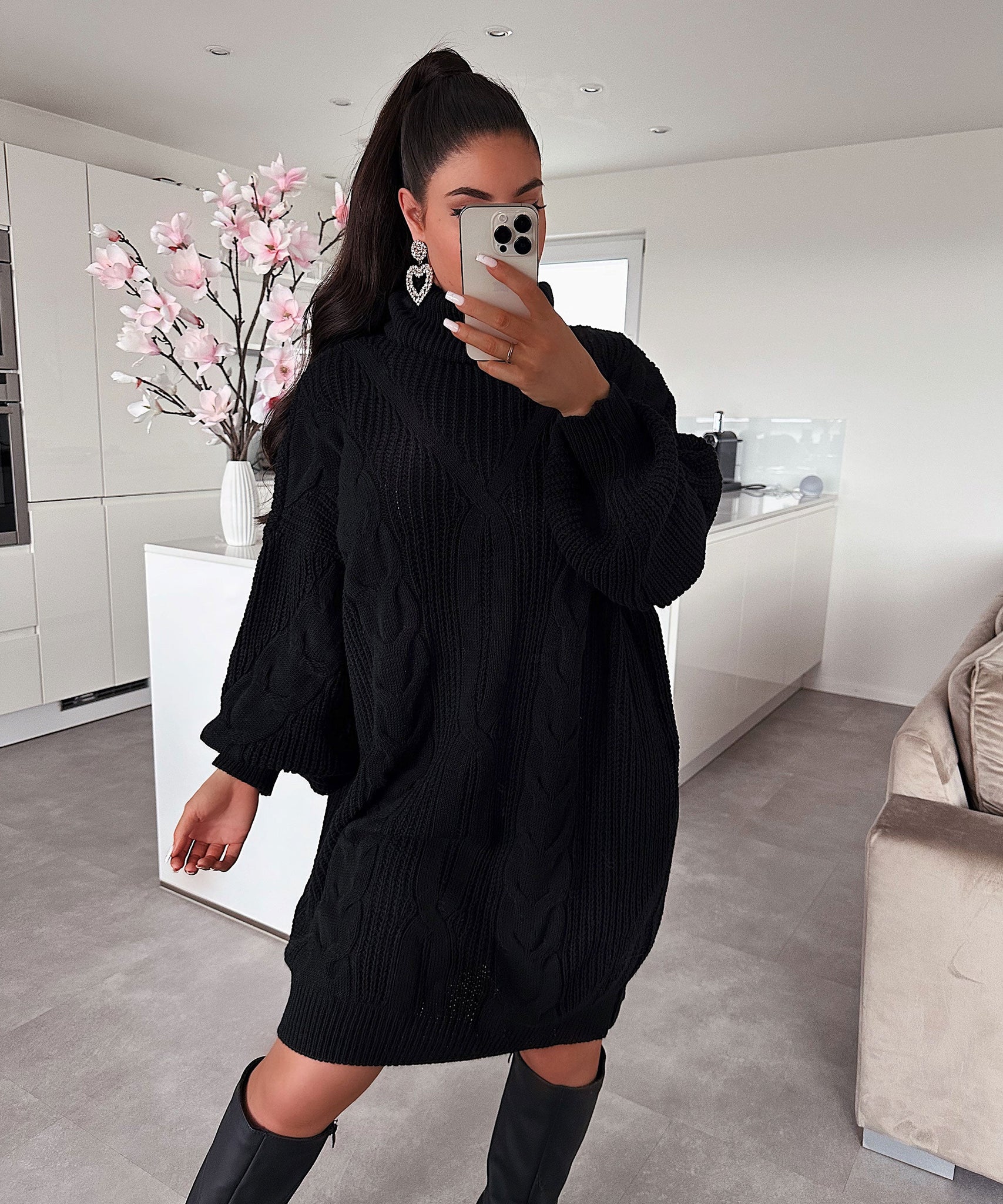 Strickkleid Sophie Schwarz