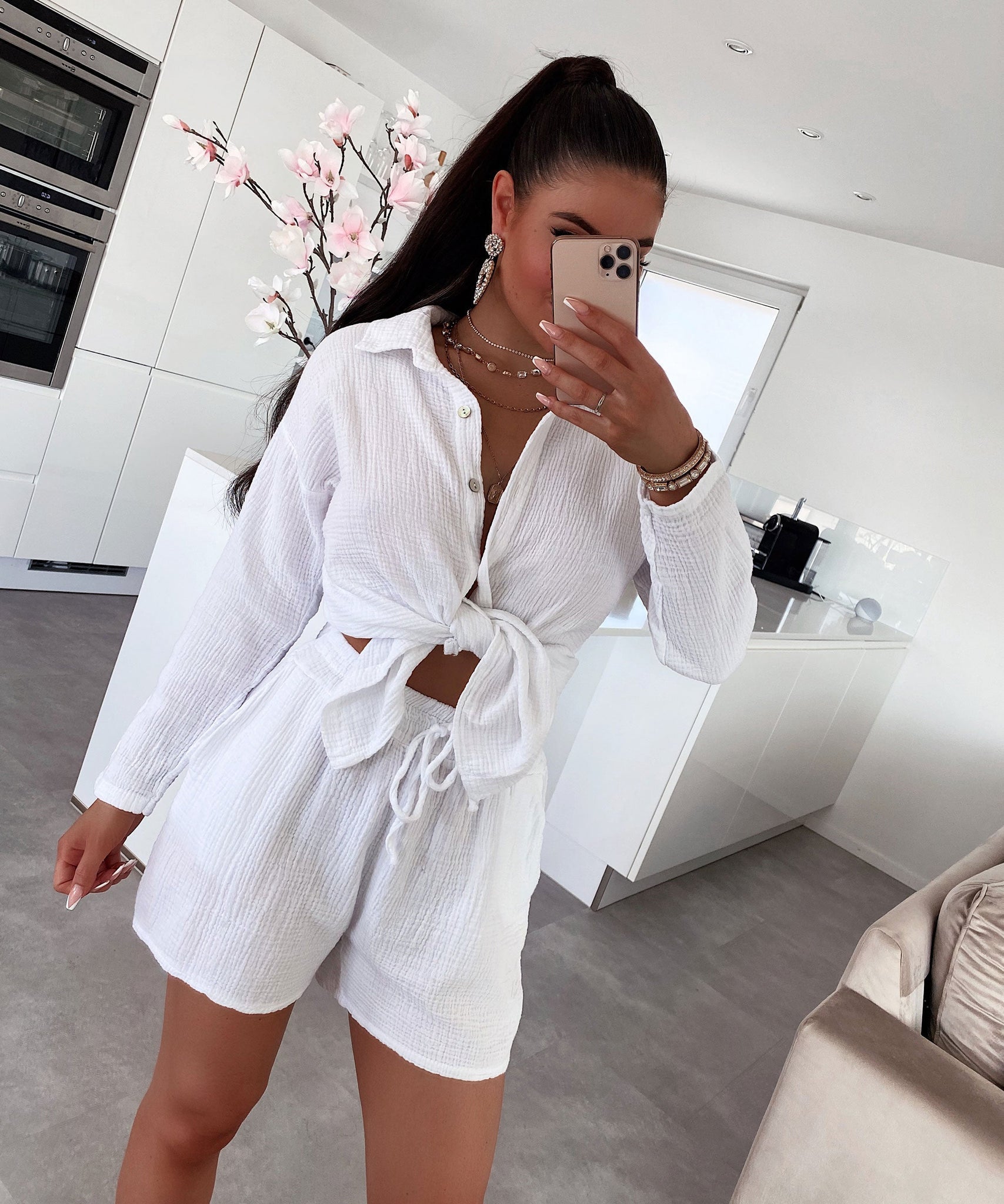 Musselin Set Lia Weiß