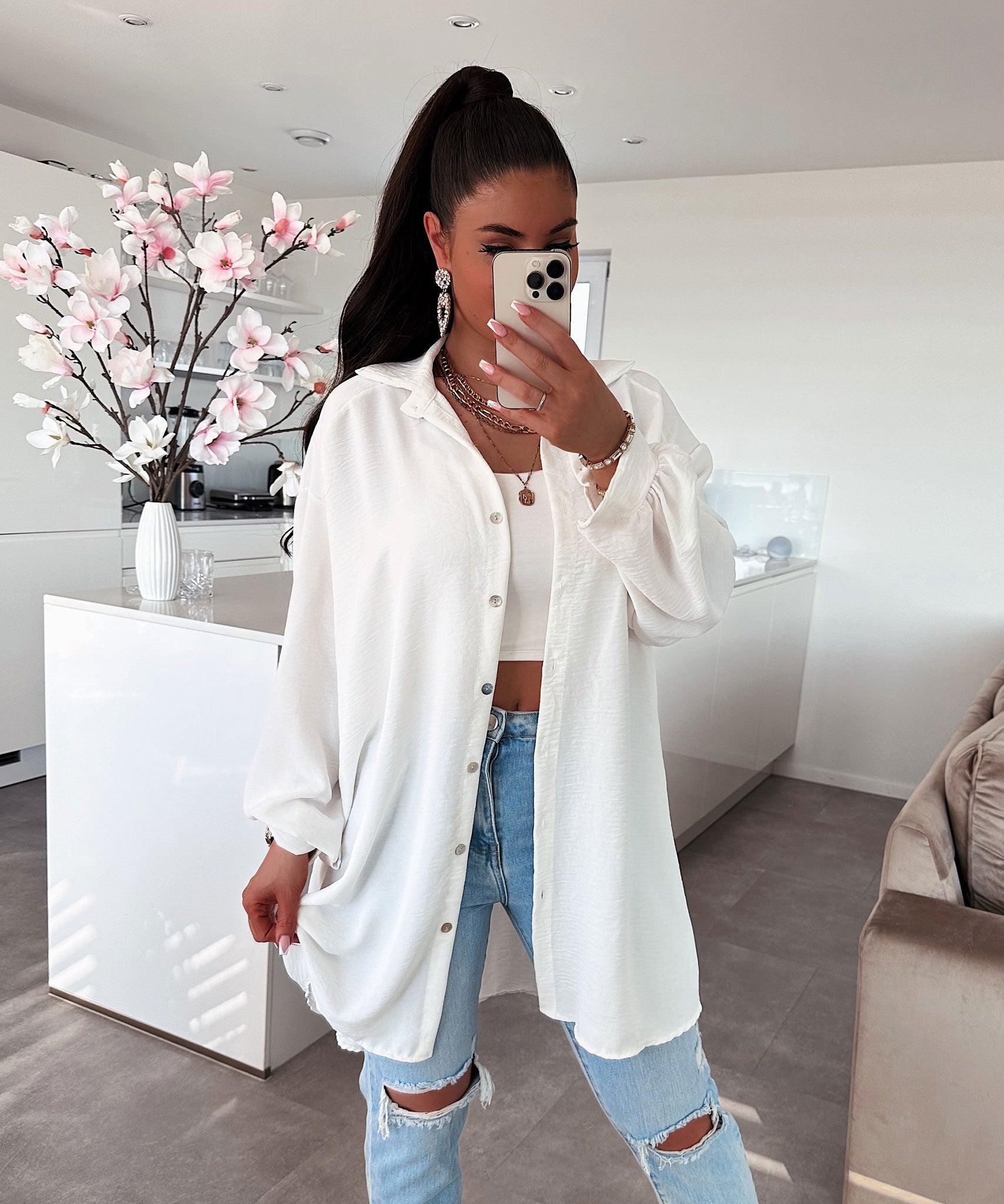 Bluse Luciana Weiß