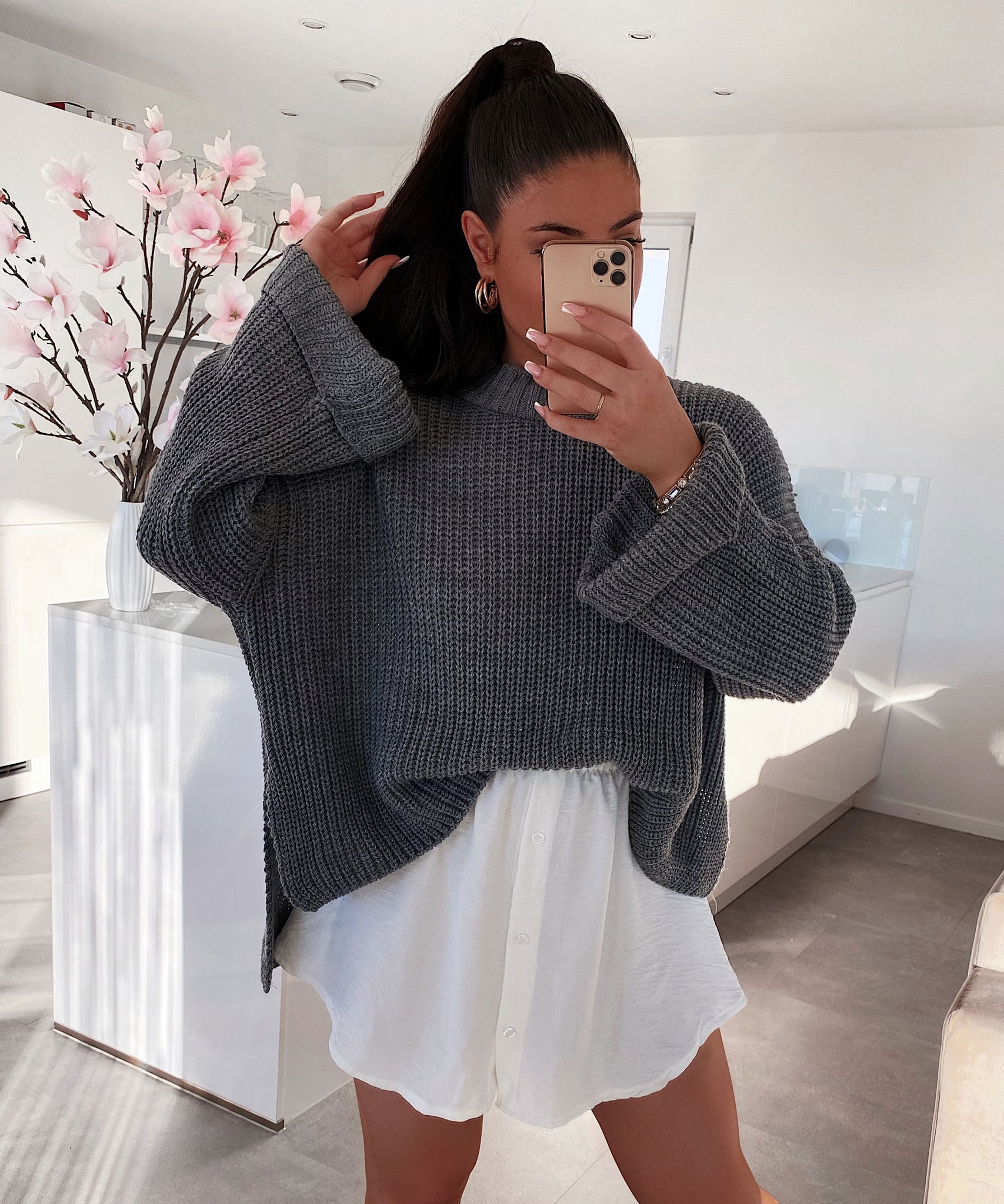 Pullover Elsa Kurz Dunkelgrau