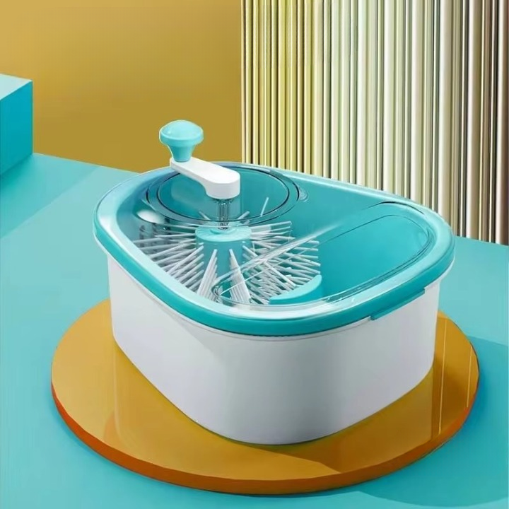 VeggiCleanse™ | Vollständige Sauberkeit mit 360°-Drehung und praktischem Abtropfkorb