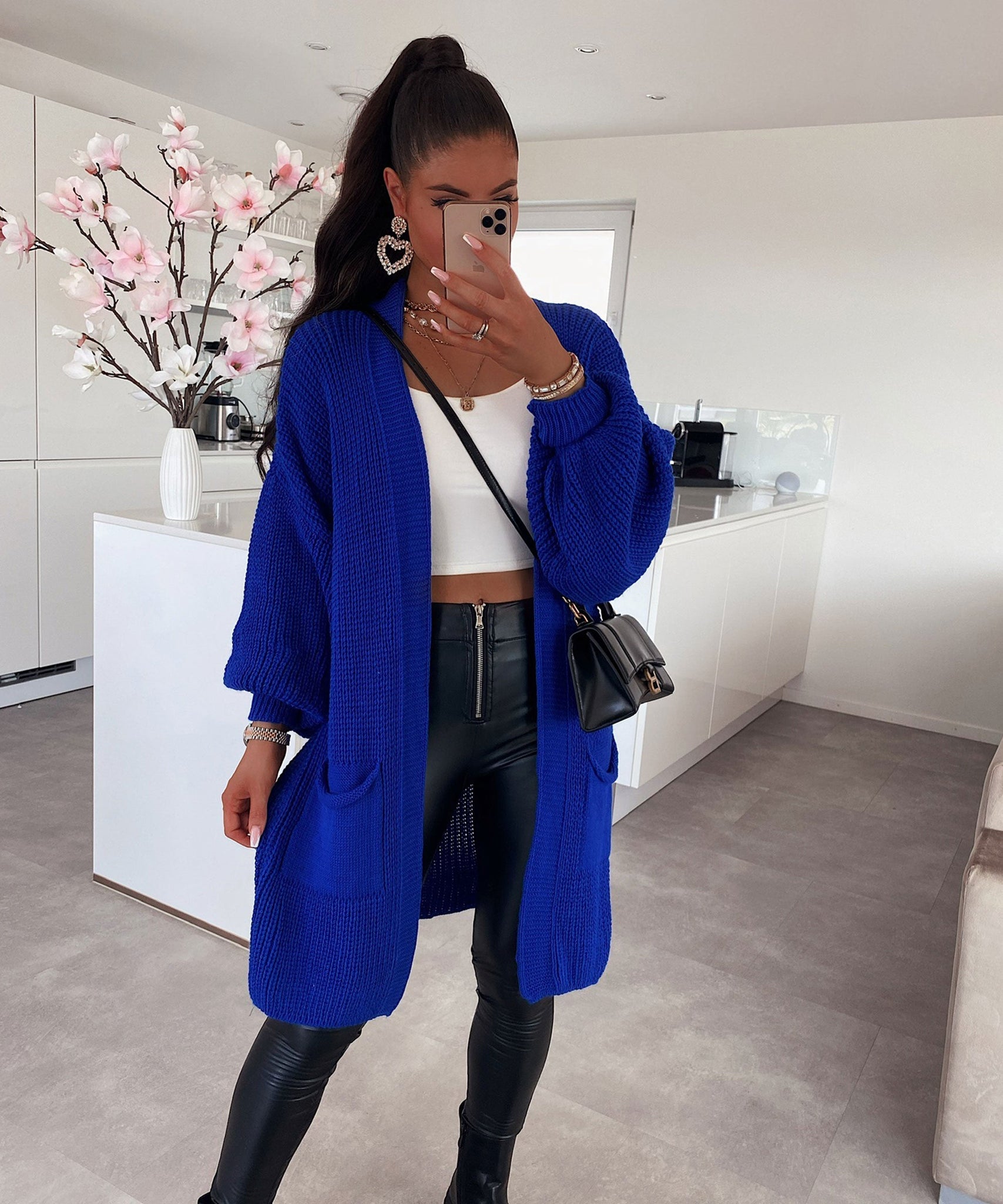 Cardigan Leilani Kurz Royalblau