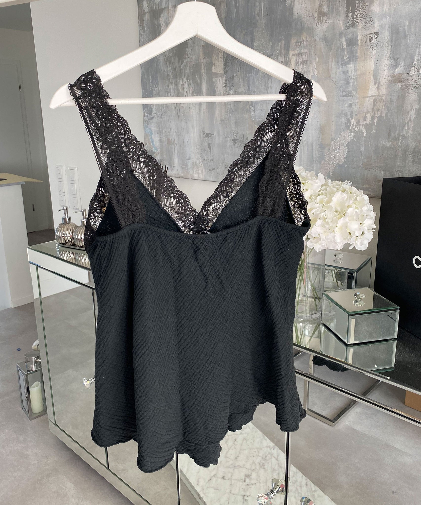 Musselin Top Marta Schwarz