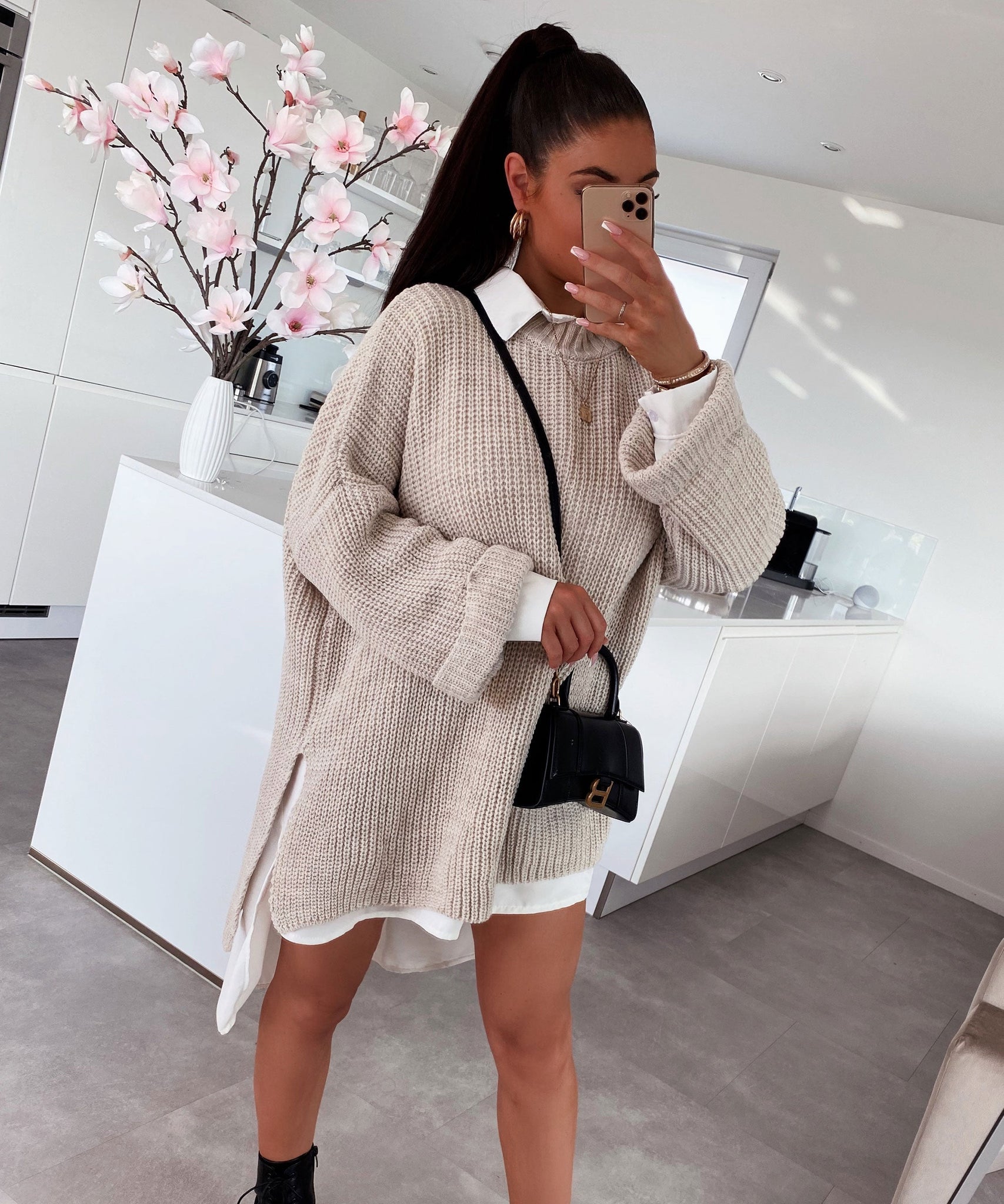 Oversize Pullover Elsa Beige