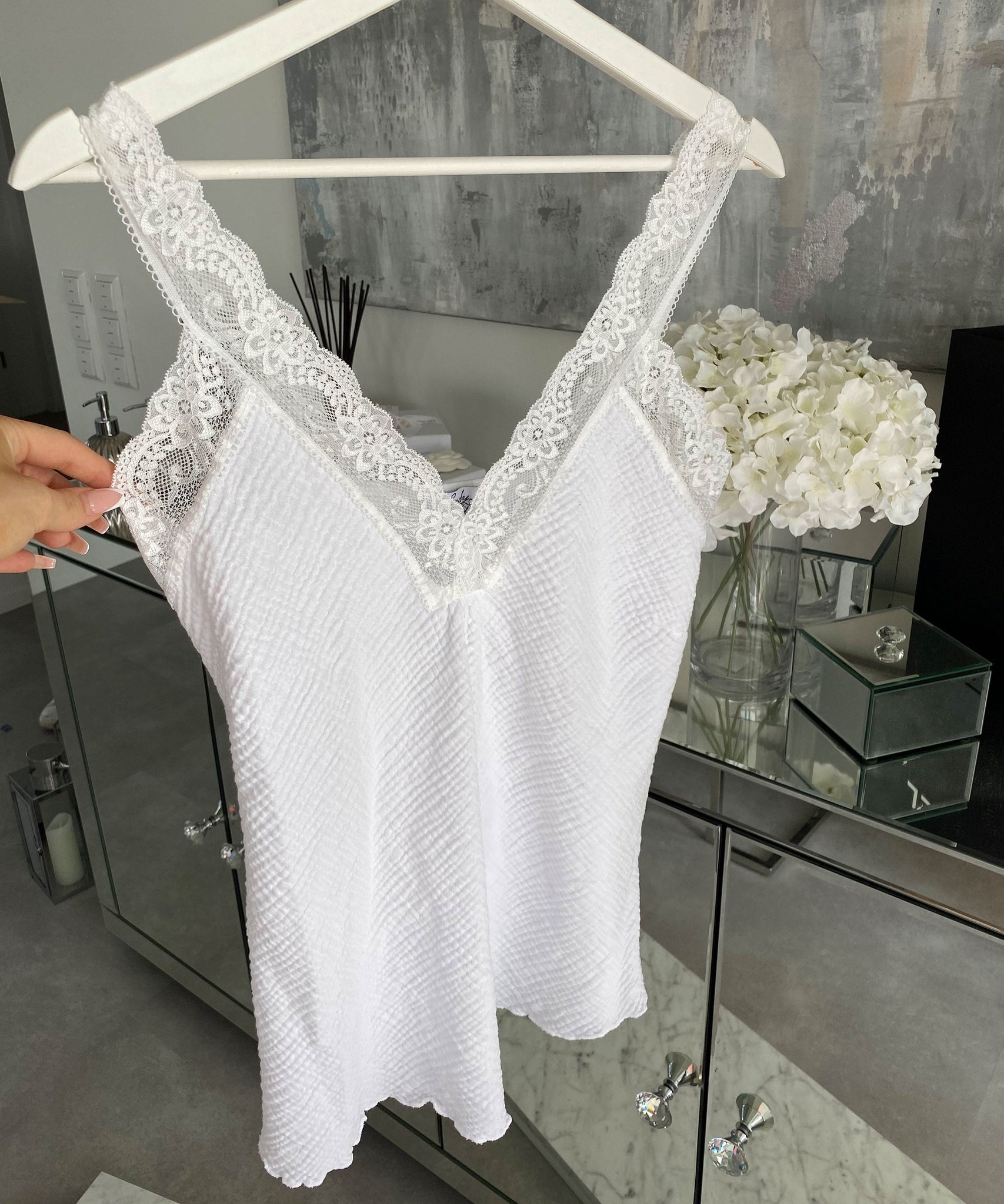 Musselin Top Marta Weiß