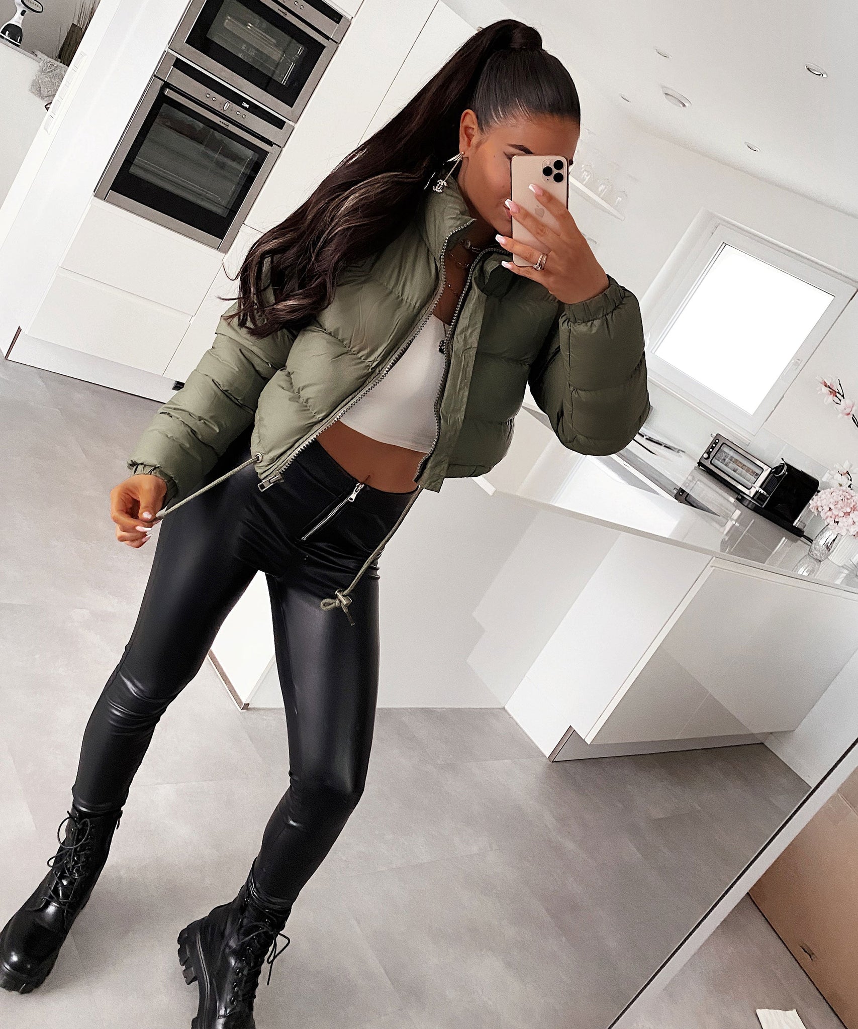 Crop Jacke Avianna Khaki