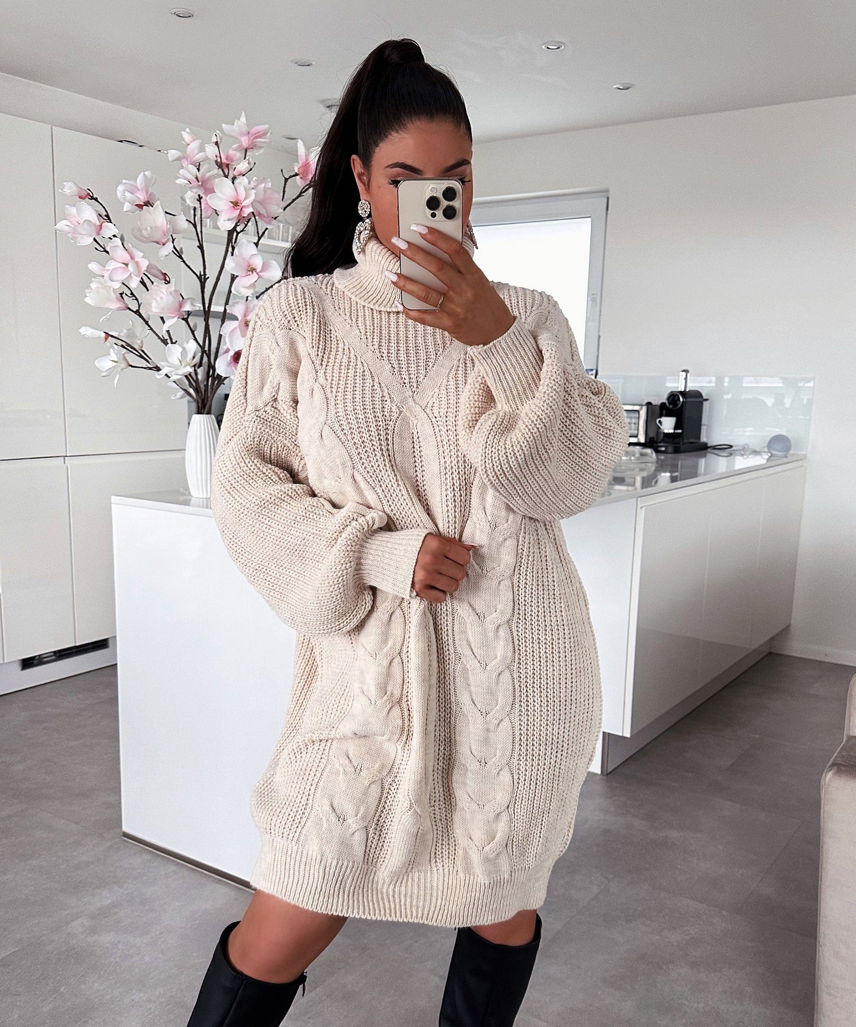 Strickkleid Sophie Beige