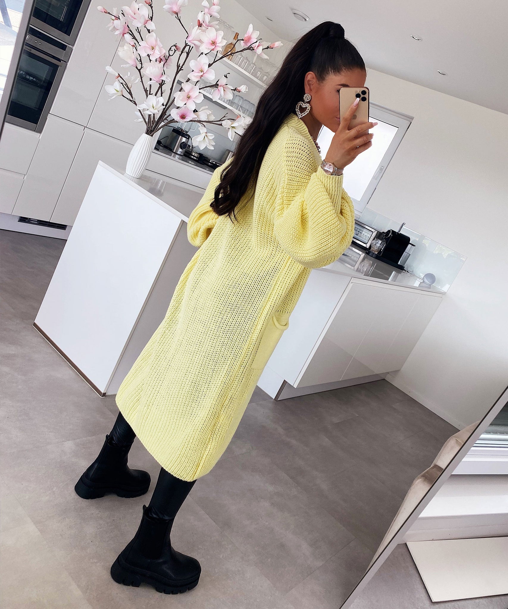 Cardigan Leilani Lang Gelb