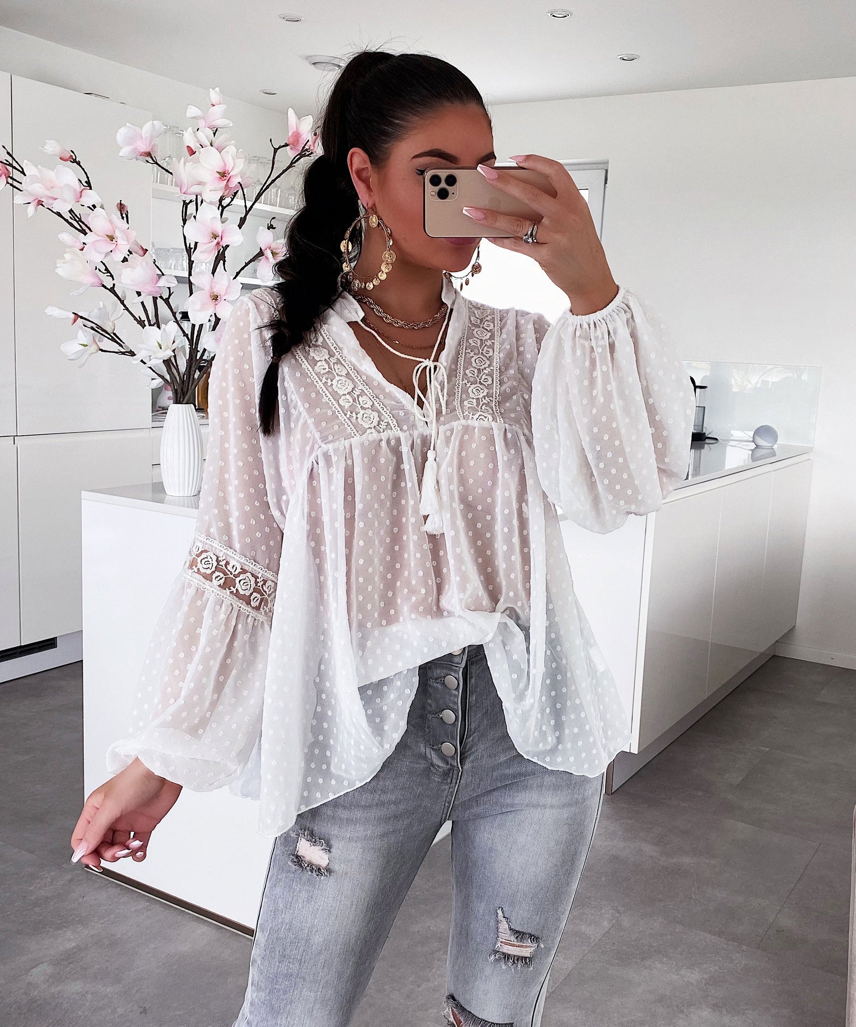 Bluse Paula Weiß NEU