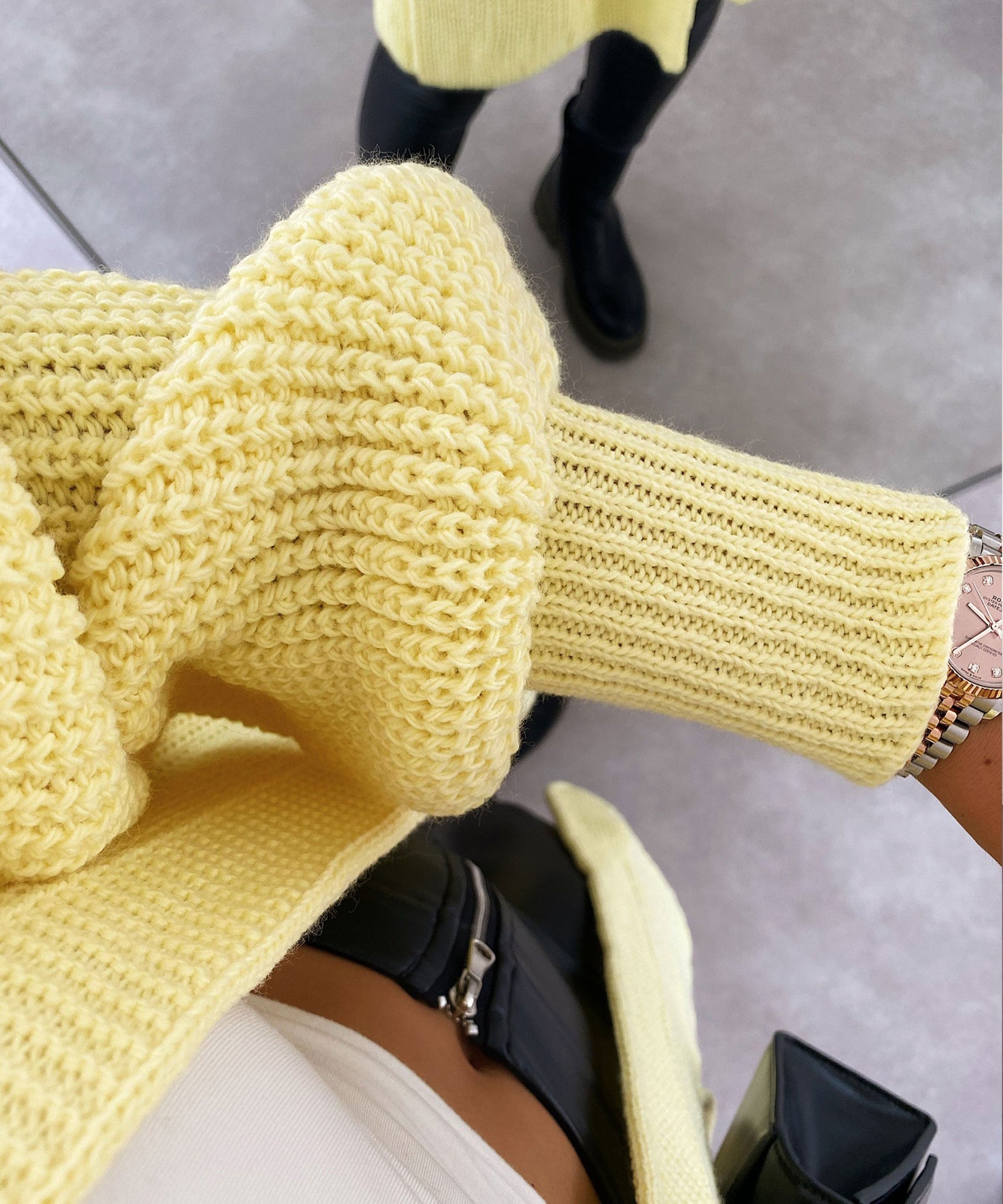 Cardigan Leilani Kurz Gelb