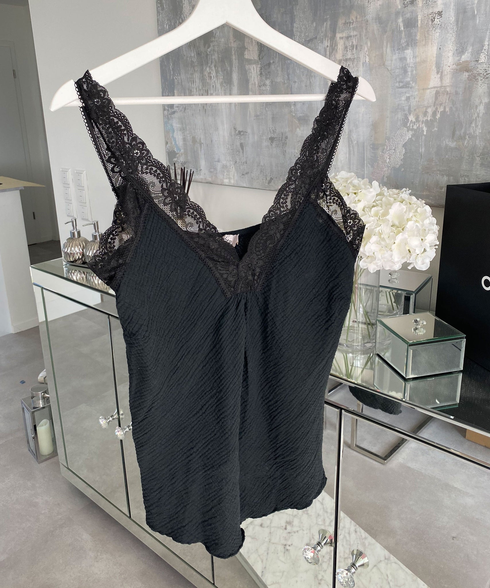 Musselin Top Marta Schwarz