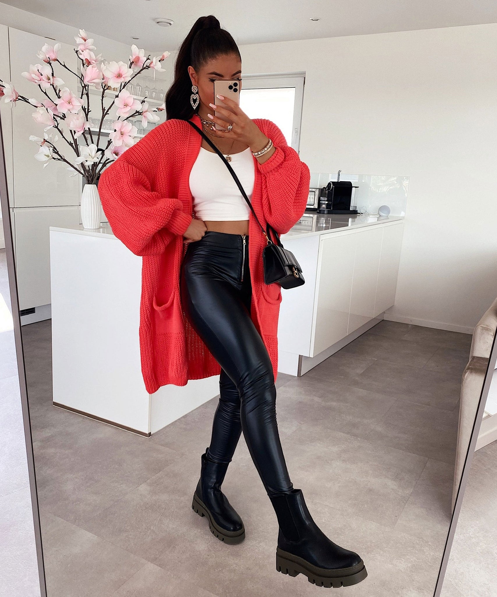 Cardigan Leilani Kurz Koralle