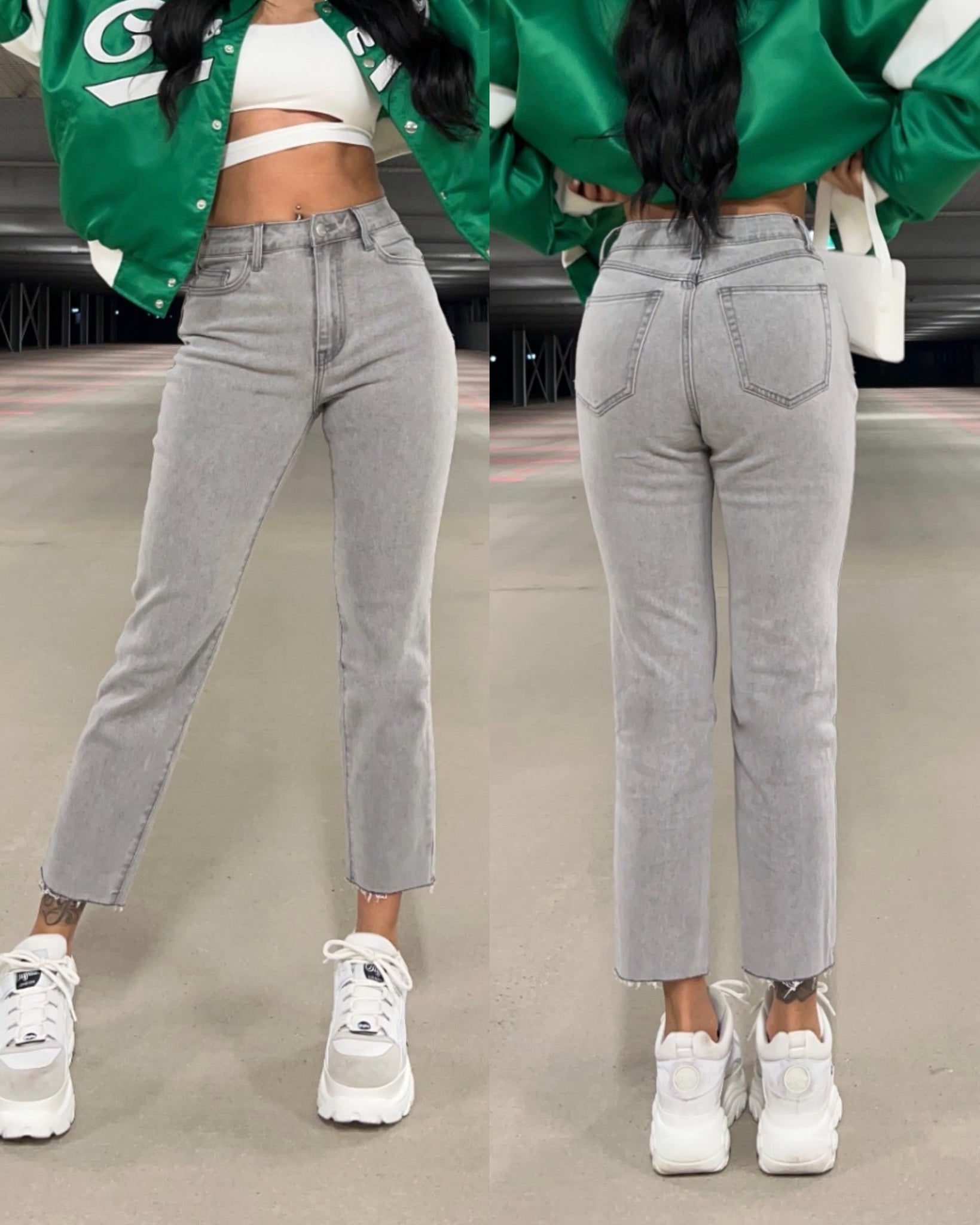 Mum Jeans Sol Hellgrau