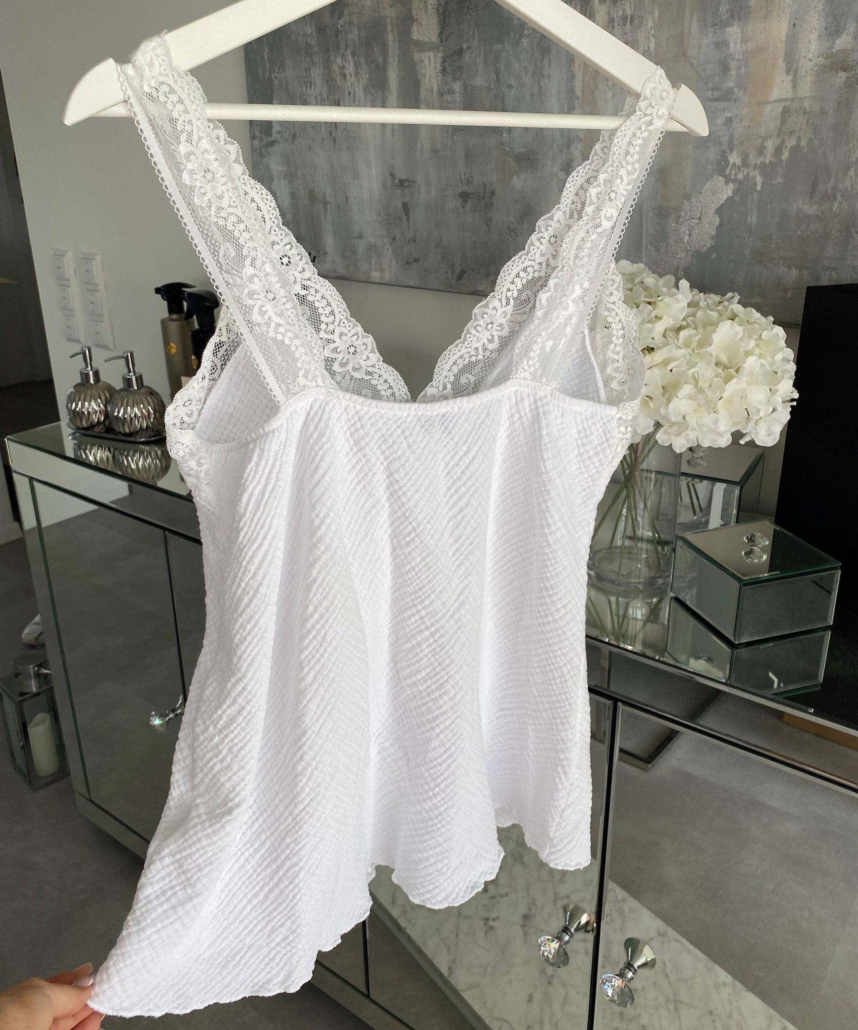 Musselin Top Marta Weiß