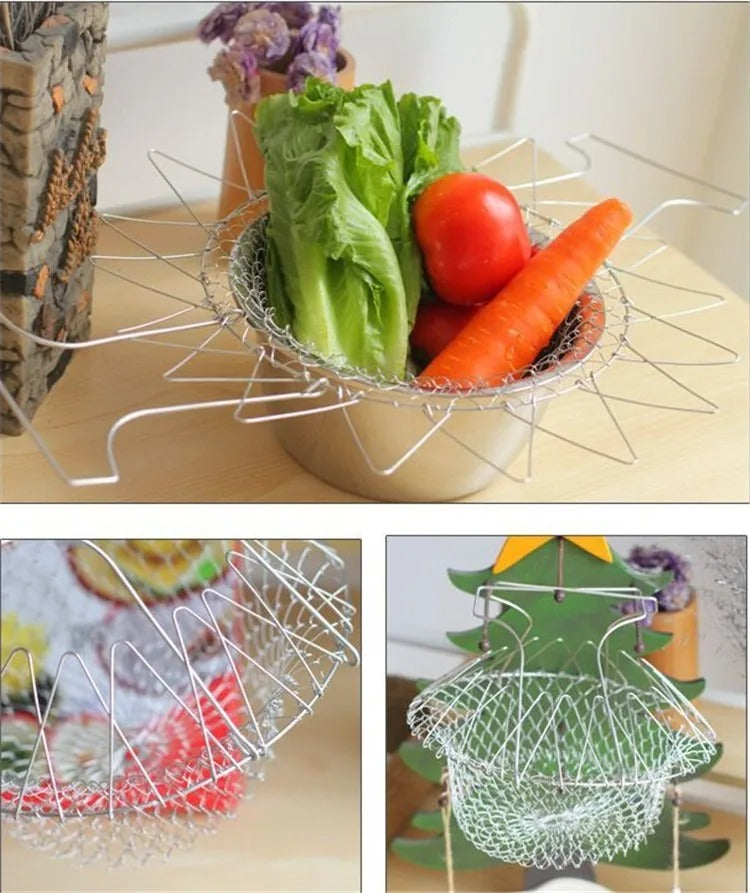 ChefPro™ – Kochkorb mit einziehbarem Sieb aus Edelstahl (50% Rabatt)