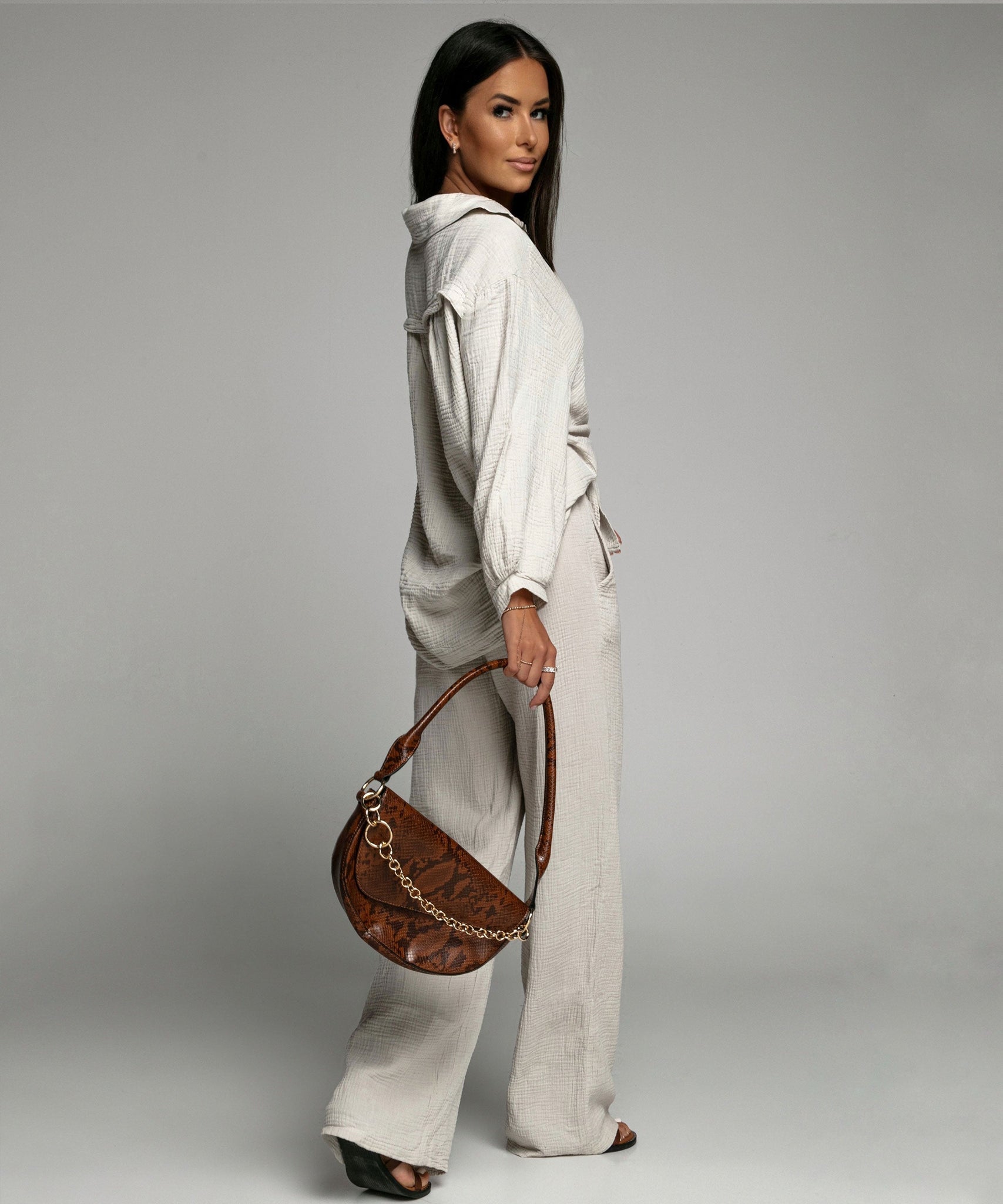 Musselin Hose Abril Beige