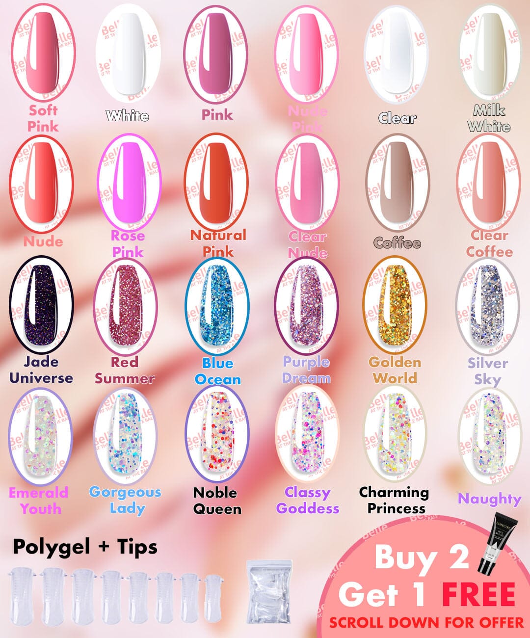 Linnea™ - Polygel Einfaches Nagelset (50% RABATT)