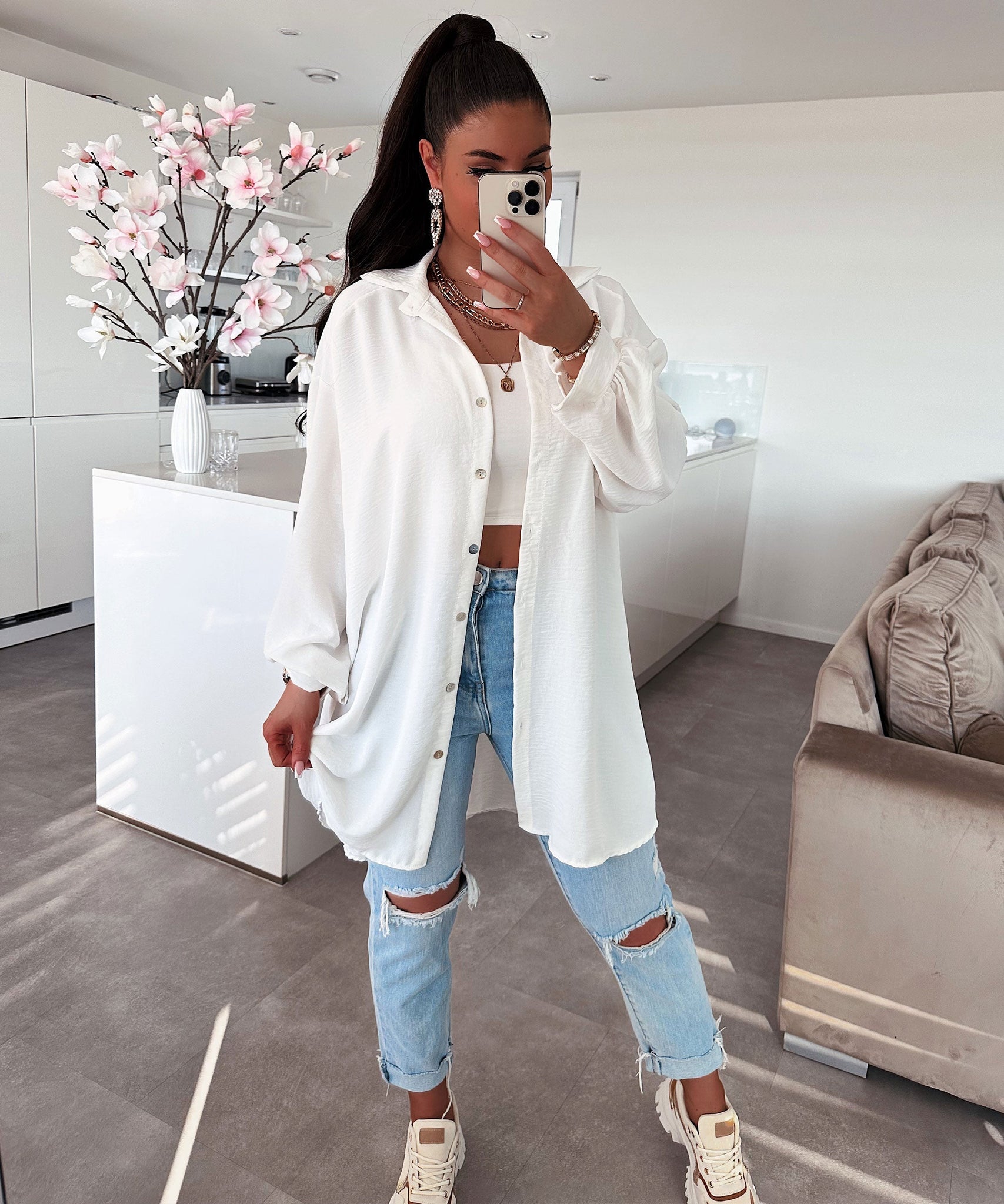 Bluse Luciana Weiß