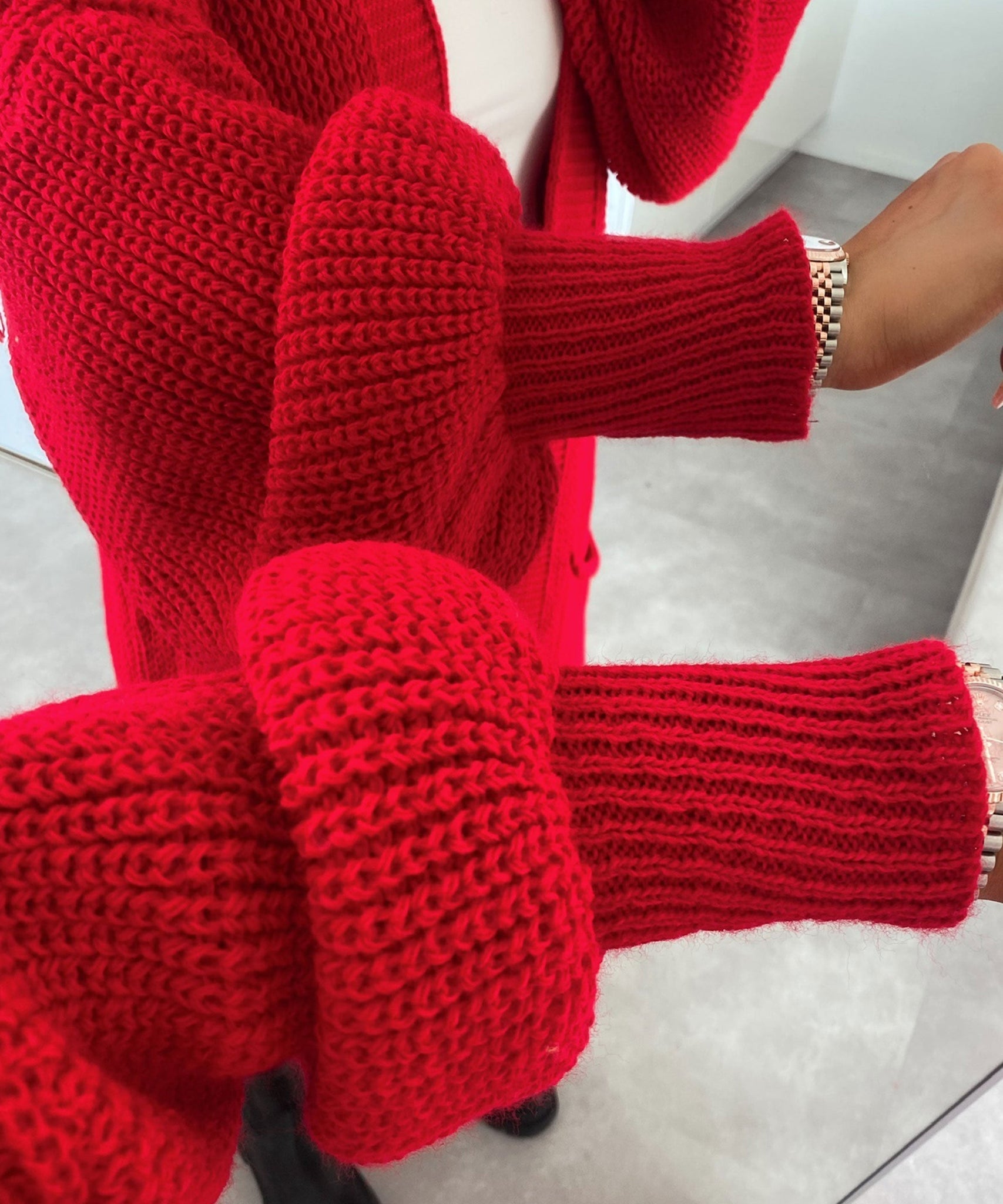 Cardigan Leilani Kurz Rot