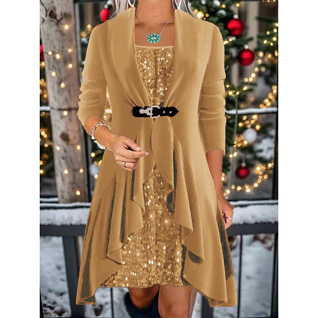 Flora™ - Lässiges langärmeliges Kleid mit Rundhalsausschnitt (50% RABATT)