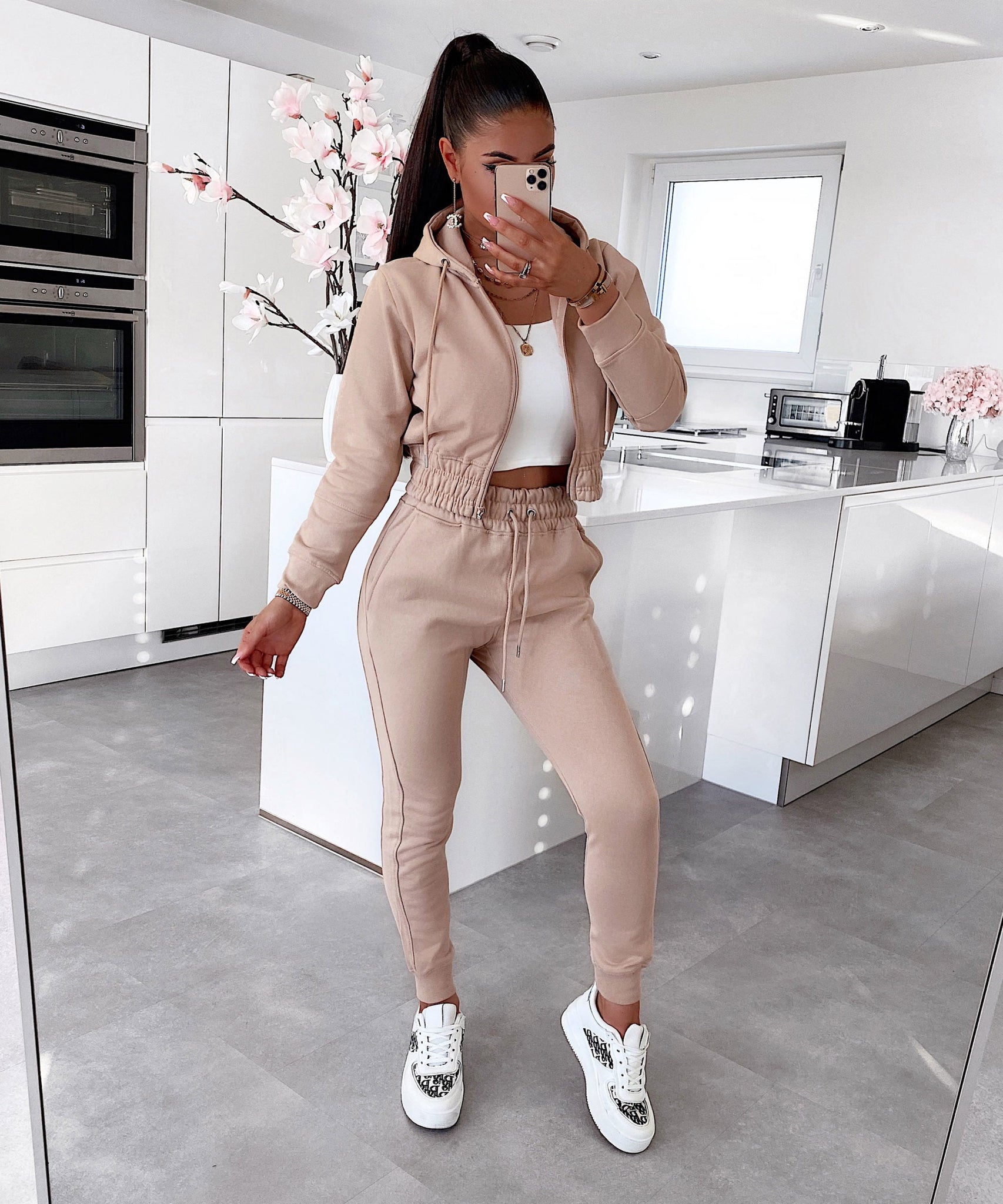 Jogger Set Selena Beige Neu