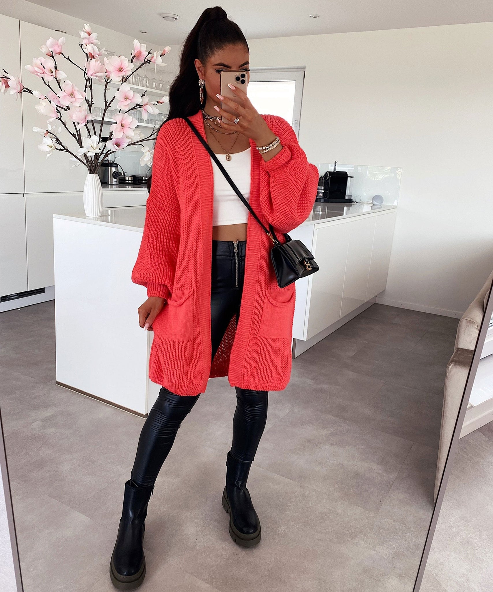 Cardigan Leilani Kurz Koralle